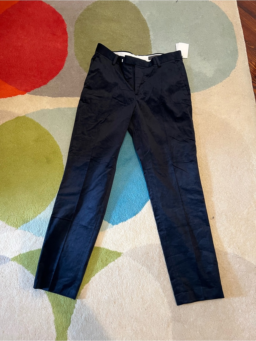 H&M Slim Fit / Coupe Étroite men's dress pant label 30R Velvet NWT Navy Blue